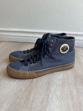 P.F. Flyers Center Hi Navy High-Top Canvas Sneakers with Gum Sole - Size 12